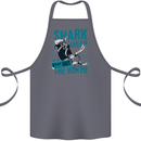 Shark Ahead Funny Diver Scuba Diving Cotton Apron 100% Organic Steel