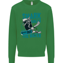 Shark Ahead Funny Diver Scuba Diving Kids Sweatshirt Jumper Irish Green