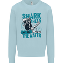 Shark Ahead Funny Diver Scuba Diving Kids Sweatshirt Jumper Light Blue