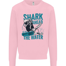 Shark Ahead Funny Diver Scuba Diving Kids Sweatshirt Jumper Light Pink