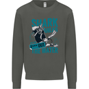 Shark Ahead Funny Diver Scuba Diving Kids Sweatshirt Jumper Storm Grey