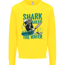 Shark Ahead Funny Diver Scuba Diving Kids Sweatshirt Jumper Yellow