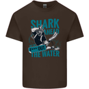 Shark Ahead Funny Diver Scuba Diving Kids T-Shirt Childrens Chocolate
