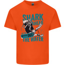 Shark Ahead Funny Diver Scuba Diving Kids T-Shirt Childrens Orange