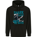 Shark Ahead Funny Diver Scuba Diving Mens 80% Cotton Hoodie Black