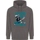 Shark Ahead Funny Diver Scuba Diving Mens 80% Cotton Hoodie Charcoal