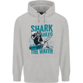 Shark Ahead Funny Diver Scuba Diving Mens 80% Cotton Hoodie Sports Grey
