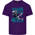 Shark Ahead Funny Diver Scuba Diving Mens Cotton T-Shirt Tee Top Purple