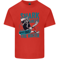 Shark Ahead Funny Diver Scuba Diving Mens Cotton T-Shirt Tee Top Red