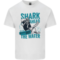 Shark Ahead Funny Diver Scuba Diving Mens Cotton T-Shirt Tee Top White