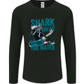 Shark Ahead Funny Diver Scuba Diving Mens Long Sleeve T-Shirt Black