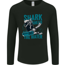 Shark Ahead Funny Diver Scuba Diving Mens Long Sleeve T-Shirt Black