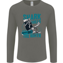 Shark Ahead Funny Diver Scuba Diving Mens Long Sleeve T-Shirt Charcoal