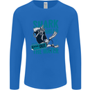 Shark Ahead Funny Diver Scuba Diving Mens Long Sleeve T-Shirt Royal Blue