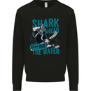 Shark Ahead Funny Diver Scuba Diving Mens Sweatshirt Jumper Black