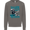 Shark Ahead Funny Diver Scuba Diving Mens Sweatshirt Jumper Charcoal