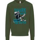 Shark Ahead Funny Diver Scuba Diving Mens Sweatshirt Jumper Forest Green