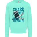 Shark Ahead Funny Diver Scuba Diving Mens Sweatshirt Jumper Peppermint