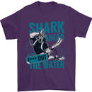 Shark Ahead Funny Diver Scuba Diving Mens T-Shirt 100% Cotton Purple
