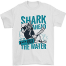 Shark Ahead Funny Diver Scuba Diving Mens T-Shirt 100% Cotton White