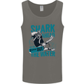 Shark Ahead Funny Diver Scuba Diving Mens Vest Tank Top Charcoal