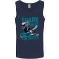Shark Ahead Funny Diver Scuba Diving Mens Vest Tank Top Navy Blue