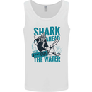 Shark Ahead Funny Diver Scuba Diving Mens Vest Tank Top White