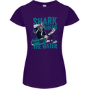 Shark Ahead Funny Diver Scuba Diving Womens Petite Cut T-Shirt Purple