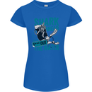 Shark Ahead Funny Diver Scuba Diving Womens Petite Cut T-Shirt Royal Blue