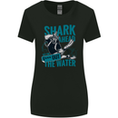 Shark Ahead Funny Diver Scuba Diving Womens Wider Cut T-Shirt Black