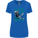 Shark Ahead Funny Diver Scuba Diving Womens Wider Cut T-Shirt Royal Blue