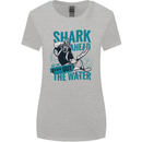Shark Ahead Funny Diver Scuba Diving Womens Wider Cut T-Shirt Sports Grey