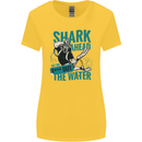 Shark Ahead Funny Diver Scuba Diving Womens Wider Cut T-Shirt Yellow