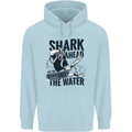 Shark Ahead Funny Scuba Diving Diver Childrens Kids Hoodie Light Blue