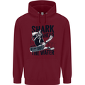 Shark Ahead Funny Scuba Diving Diver Childrens Kids Hoodie Maroon