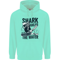 Shark Ahead Funny Scuba Diving Diver Childrens Kids Hoodie Peppermint