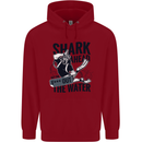 Shark Ahead Funny Scuba Diving Diver Childrens Kids Hoodie Red