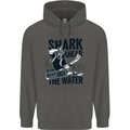 Shark Ahead Funny Scuba Diving Diver Childrens Kids Hoodie Storm Grey