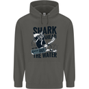 Shark Ahead Funny Scuba Diving Diver Childrens Kids Hoodie Storm Grey