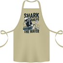 Shark Ahead Funny Scuba Diving Diver Cotton Apron 100% Organic Khaki