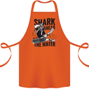 Shark Ahead Funny Scuba Diving Diver Cotton Apron 100% Organic Orange