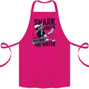 Shark Ahead Funny Scuba Diving Diver Cotton Apron 100% Organic Pink