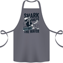 Shark Ahead Funny Scuba Diving Diver Cotton Apron 100% Organic Steel