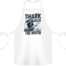 Shark Ahead Funny Scuba Diving Diver Cotton Apron 100% Organic White