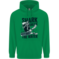 Shark Ahead Funny Scuba Diving Diver Mens 80% Cotton Hoodie Irish Green