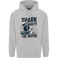 Shark Ahead Funny Scuba Diving Diver Mens 80% Cotton Hoodie Sports Grey
