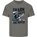 Shark Ahead Funny Scuba Diving Diver Mens Cotton T-Shirt Tee Top Charcoal