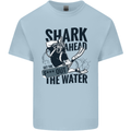 Shark Ahead Funny Scuba Diving Diver Mens Cotton T-Shirt Tee Top Light Blue