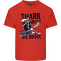 Shark Ahead Funny Scuba Diving Diver Mens Cotton T-Shirt Tee Top Red