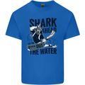 Shark Ahead Funny Scuba Diving Diver Mens Cotton T-Shirt Tee Top Royal Blue